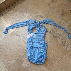 Oh Polly Light Blue Kids Halter One-Piece